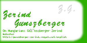 zerind gunszberger business card